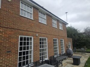 Cable run along the outside of the house2